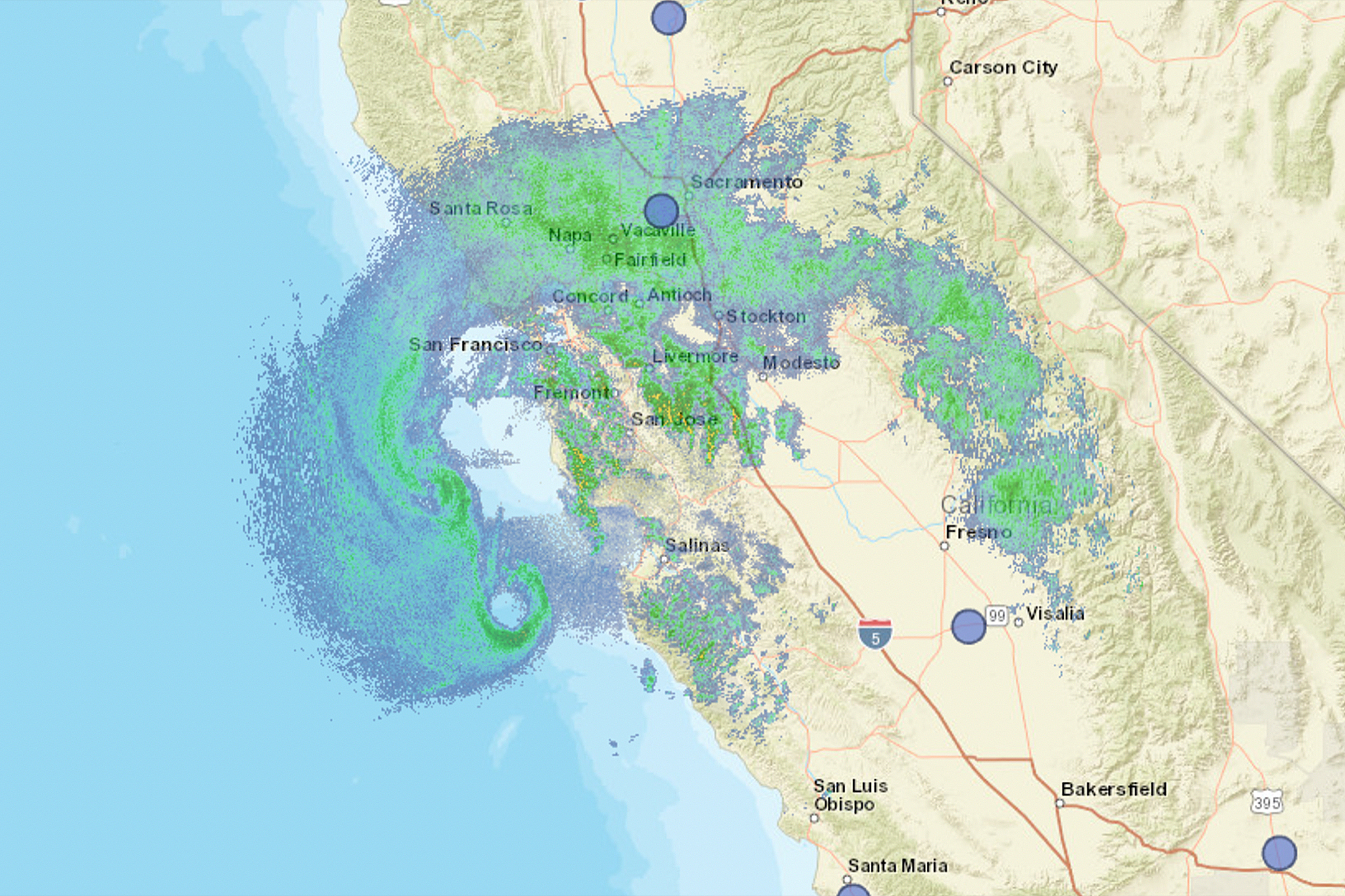 Bomb cyclone' begins forming off California coast: photos