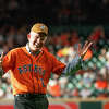 Elder Bednar Throws Perfect First Pitch at Houston Astros Apollo