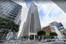 A window reportedly broke at 50 California Street while wind and rain swept through the Bay Area Tuesday, March 21. 