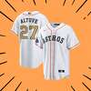 New Astros jerseys and more are now available with the Astros Gold Rush gear at MLB Shop. 