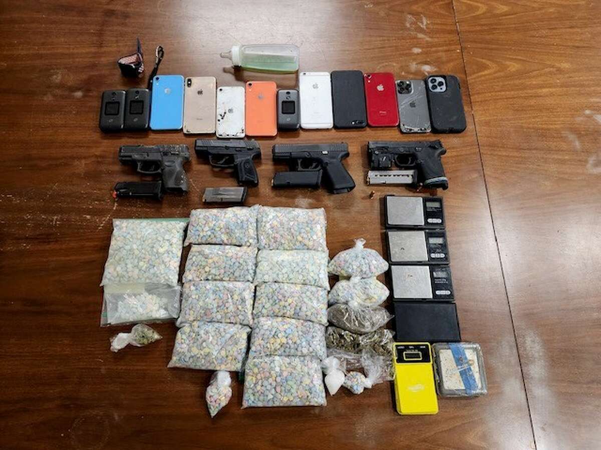 Guns and drugs seized during Hardin County's largest fentanyl bust in the towns history