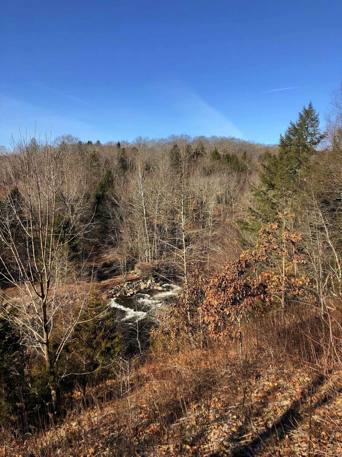 A historic covered bridge is just one of the rewards of this CT trail