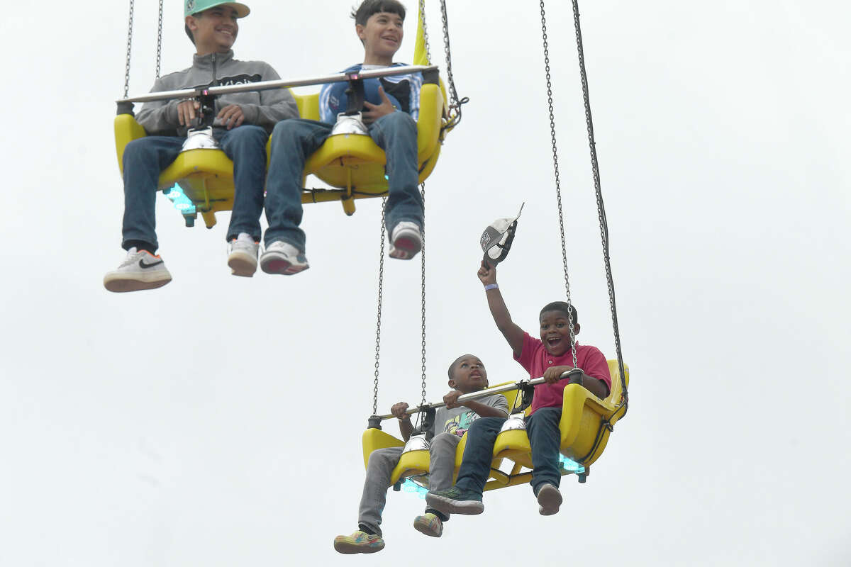 Crowds fill the grounds at Ford Park as the annual YMBL South Texas State Fair kicks off Thursday. Photo made Thursday, March 23, 2023 Kim Brent/Beaumont Enterprise