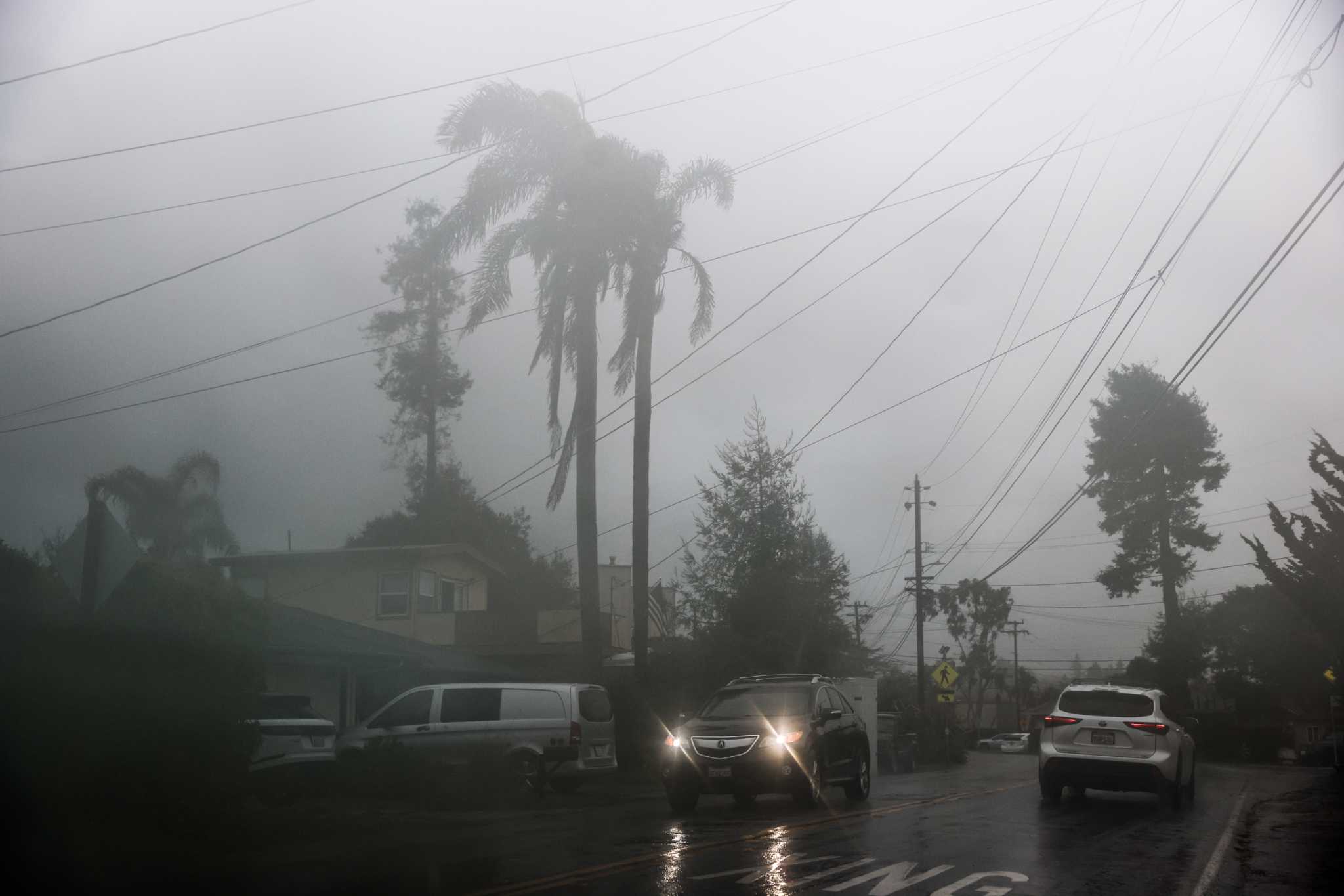 Maps show areas of California where rainfall totals have surged above average