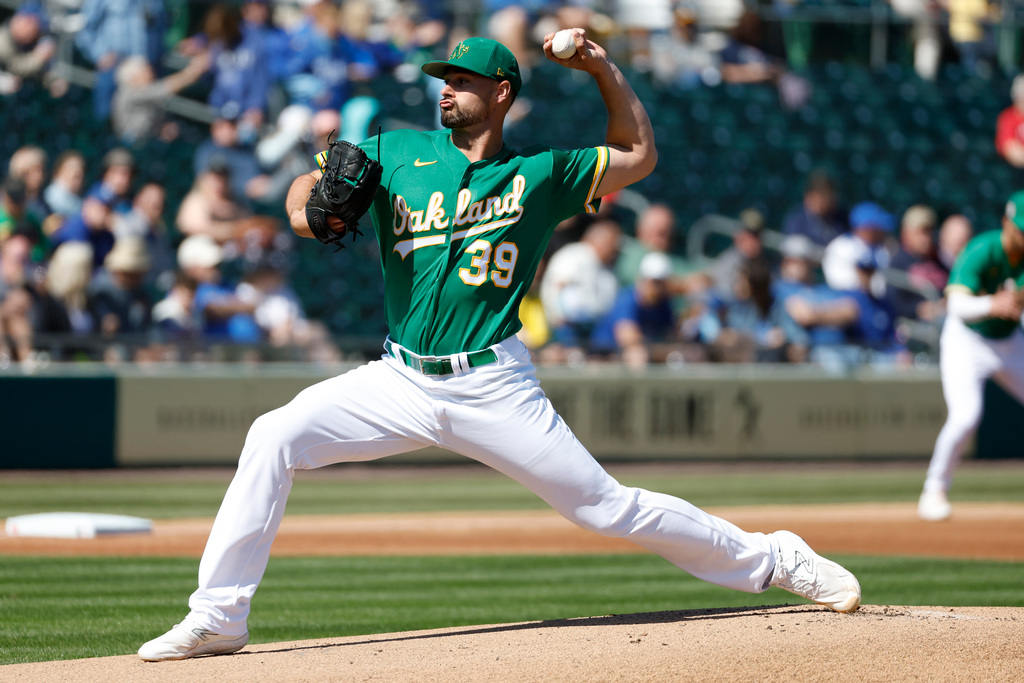 Kyle Muller of the Oakland Athletics heads to the field before the News  Photo - Getty Images