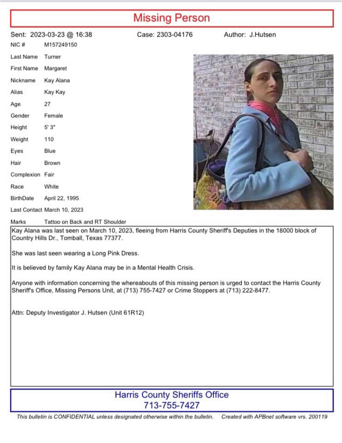 Kay-Alana Turner has been missing since March 10.