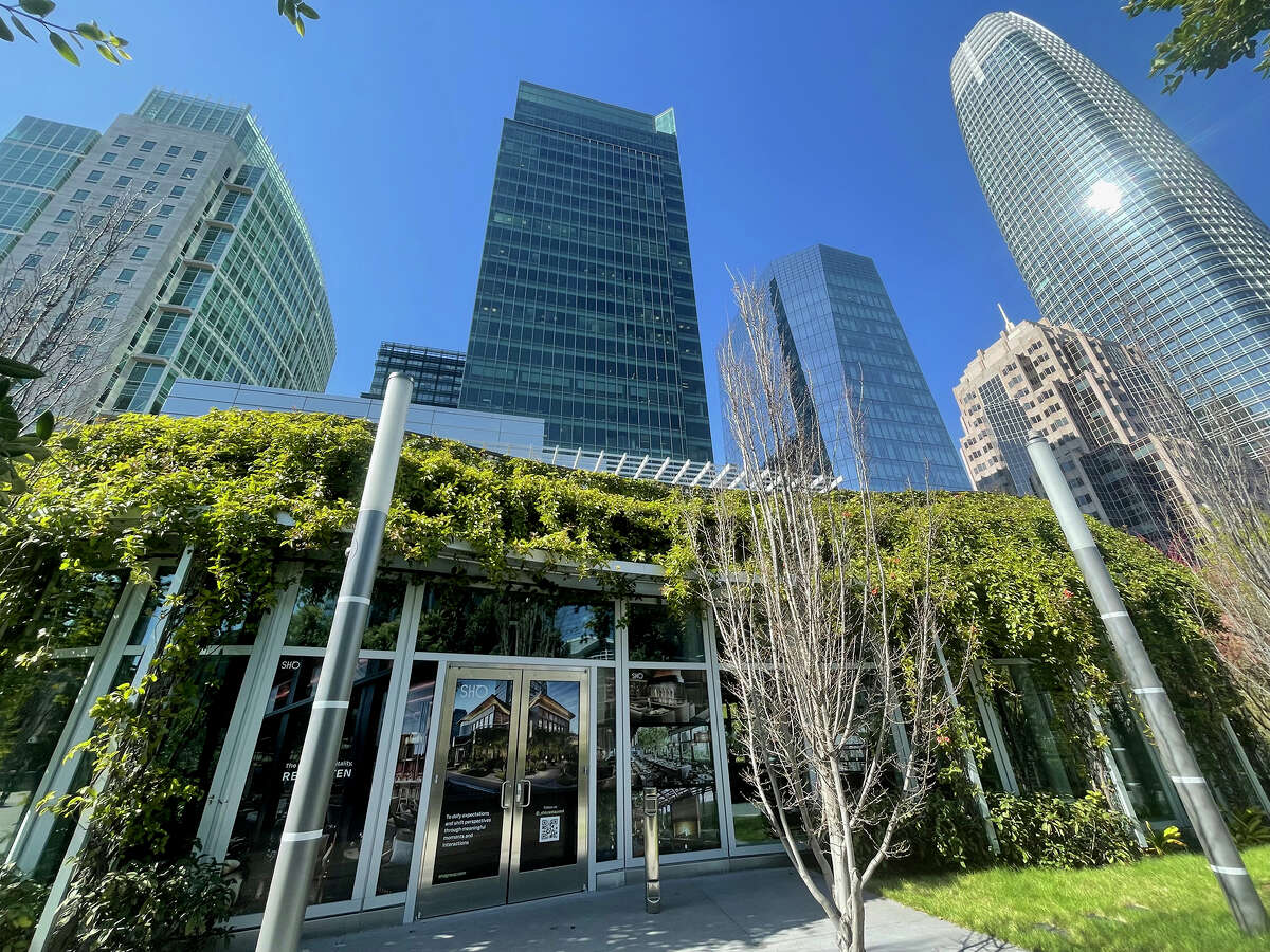 The exterior of the proposed Sho Restaurant site at Salesforce Park, Thursday, March 16, 2023. 