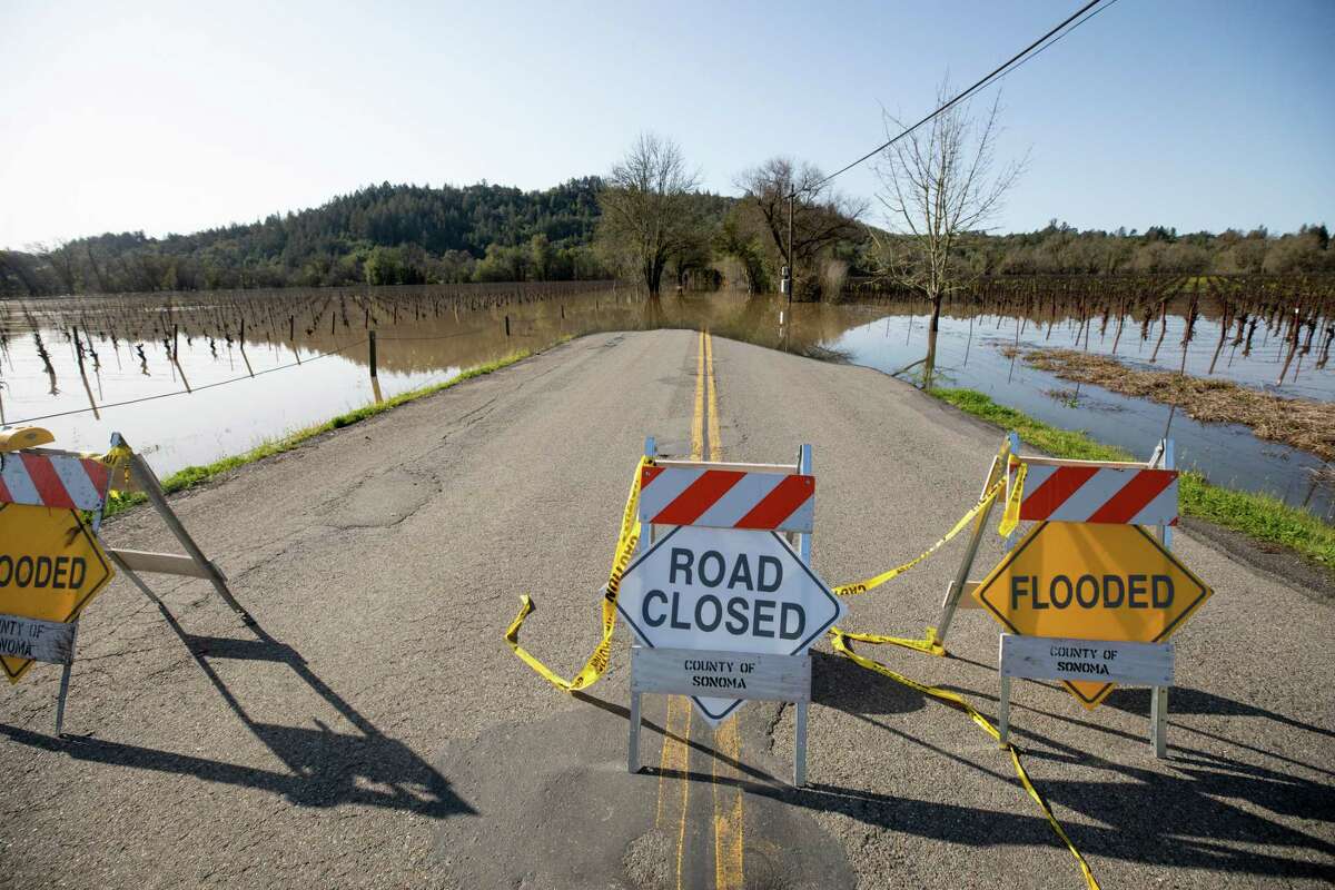 Wohler Road in Forestville was closed due to flooding during a recent storm.