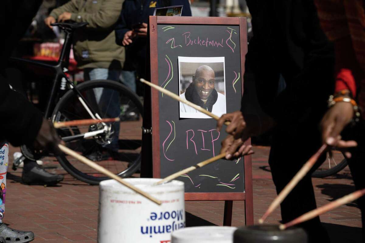 S.F. street performer ‘Bucket Man’ memorialized with parade, speeches