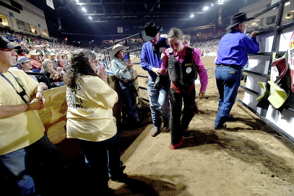 Lady Bull Riders Thrill Crowds At South Texas State Fair