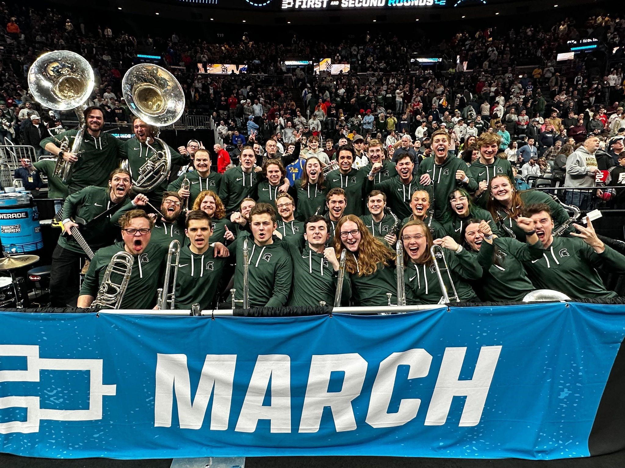 Dow High grad part of MSU band that went to NCAA tourney