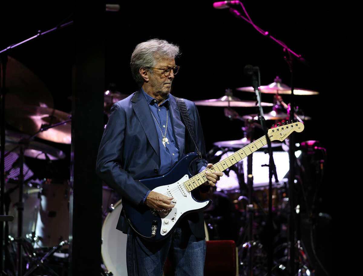 Eric Clapton performing at Enterprise Center in St. Louis in September