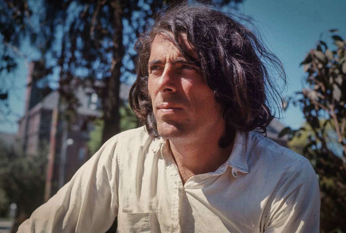 Activist Michael Delacour in Berkeley circa 1969. 