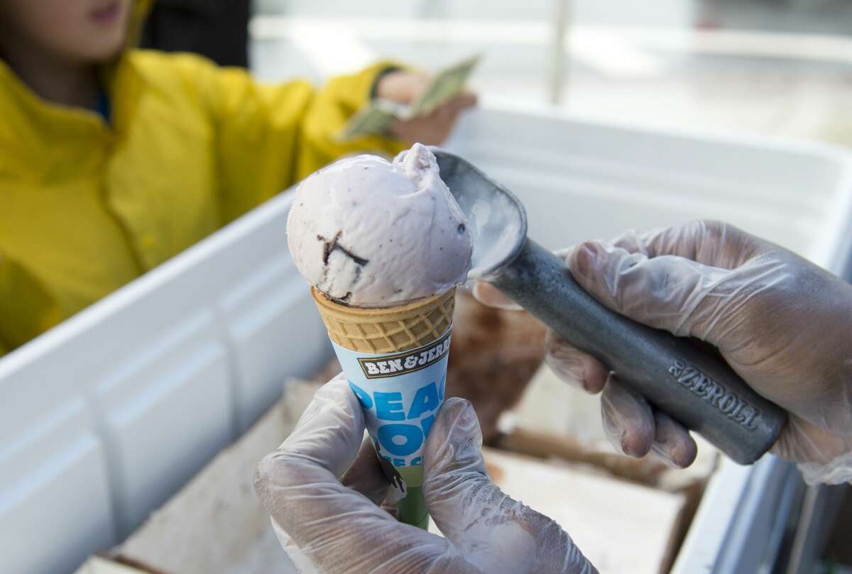 FILE: Ben & Jerry's is bringing back Free Cone Day on April 3. 