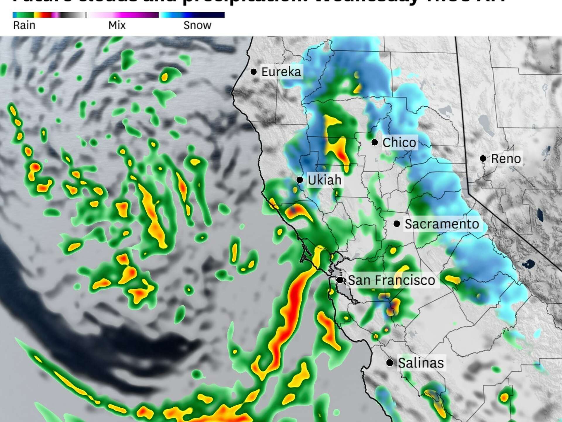 Bay Area storm: Where the highest chances of thunderstorms will be