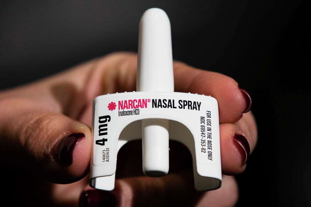 FILE - The overdose-reversal drug Narcan is displayed during training for employees of the Public Health Management Corporation (PHMC), Dec. 4, 2018, in Philadelphia. The U.S. Food and Drug Administration has approved selling overdose antidote naloxone over-the-counter, Wednesday, March 29, 2023, marking the first time a opioid treatment drug will be available without a prescription.