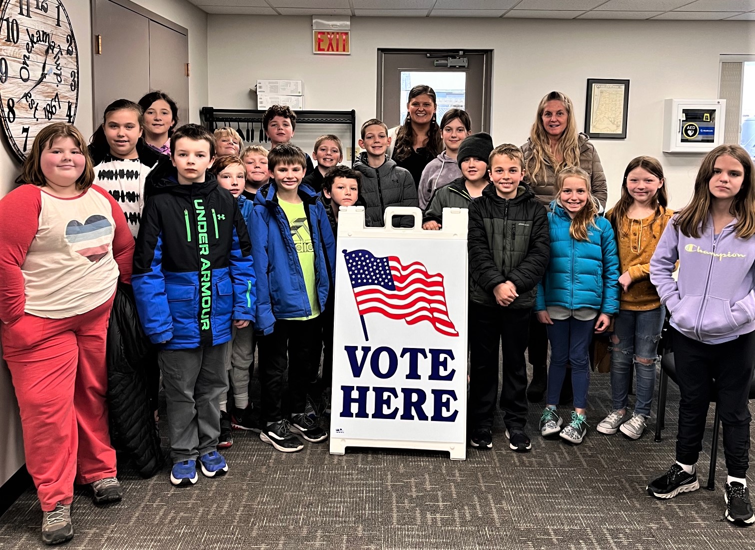 Onekama students learn about government at township hall