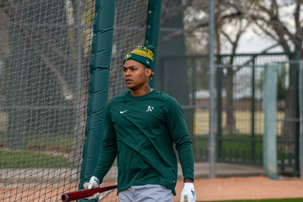 Athletics trade Cristian Pache to Phillies for pitcher Billy
