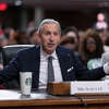 Starbucks founder and former CEO Howard Schultz testifies before the Senate Health, Education, Labor and Pensions Committee where he faced questions about the company's actions during an ongoing campaign for an employee union, at the Capitol in Washington, Wednesday, March 29, 2023. (AP Photo/J. Scott Applewhite)