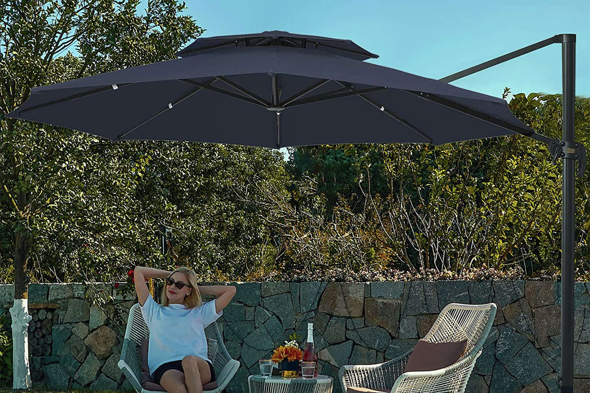 caribbean joe patio umbrella khaki Caribbean Joe Patio Umbrellas