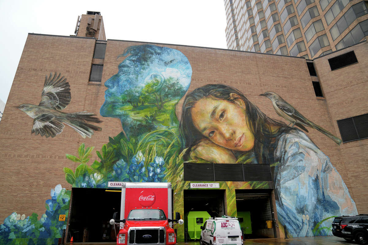 Best Houston murals downtown: Houston is Inspired, George Floyd