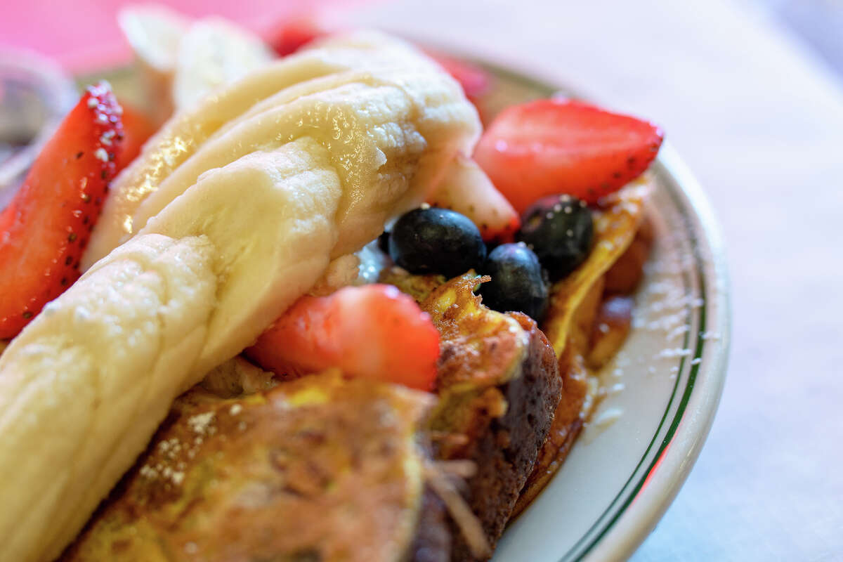 Mama's Sampler of French Toast from Mama's On Washington Square in San Francisco, Calif. on March 25, 2023.