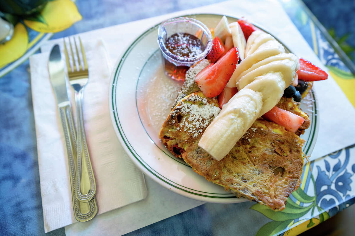 Mama's Sampler of French Toast from Mama's On Washington Square in San Francisco, Calif. on March 25, 2023.