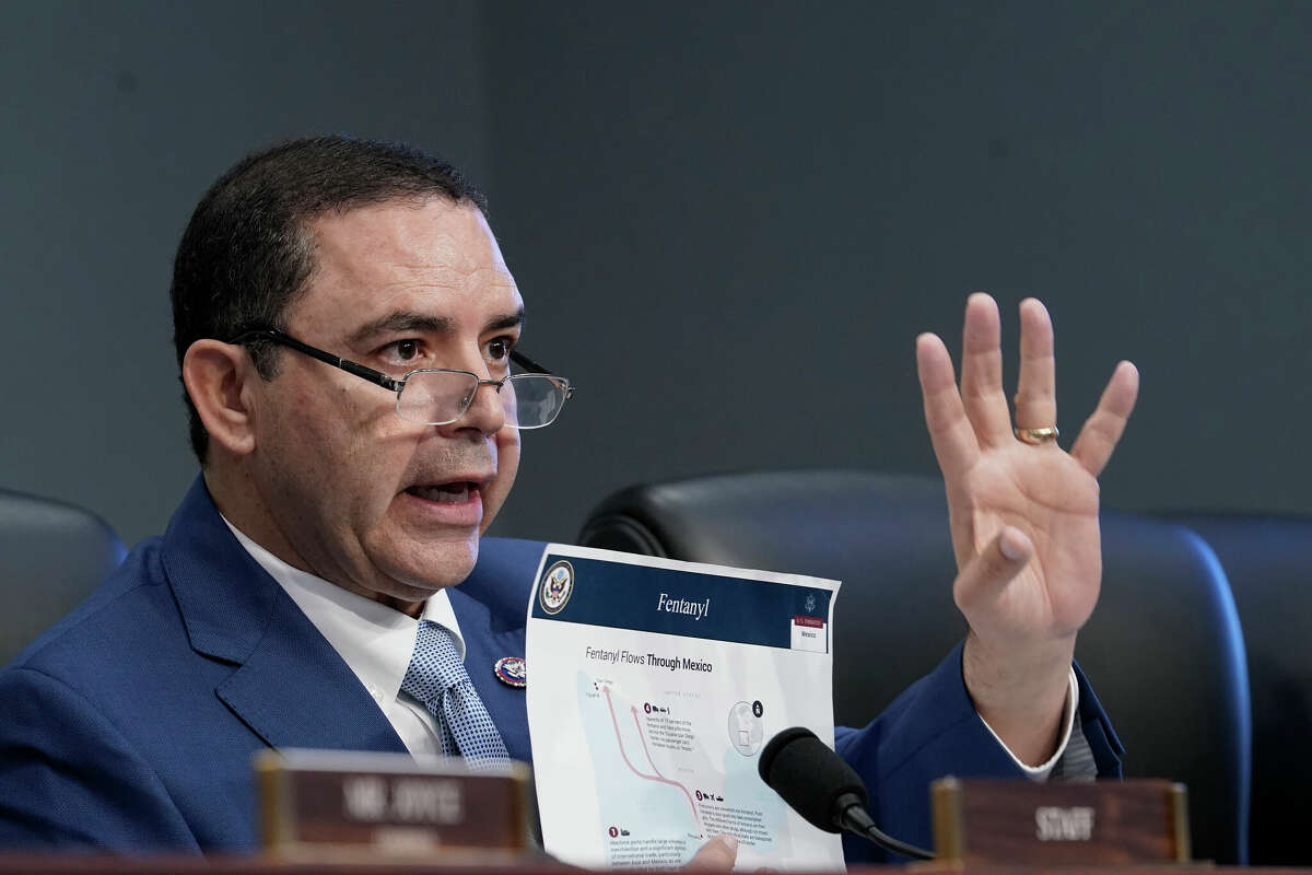 Ranking Member Henry Cuellar, D-Texas, asks a questions during a House Appropriations Homeland Security Subcommittee budget hearing, Thursday, March 29, 2023, on Capitol Hill in Washington.