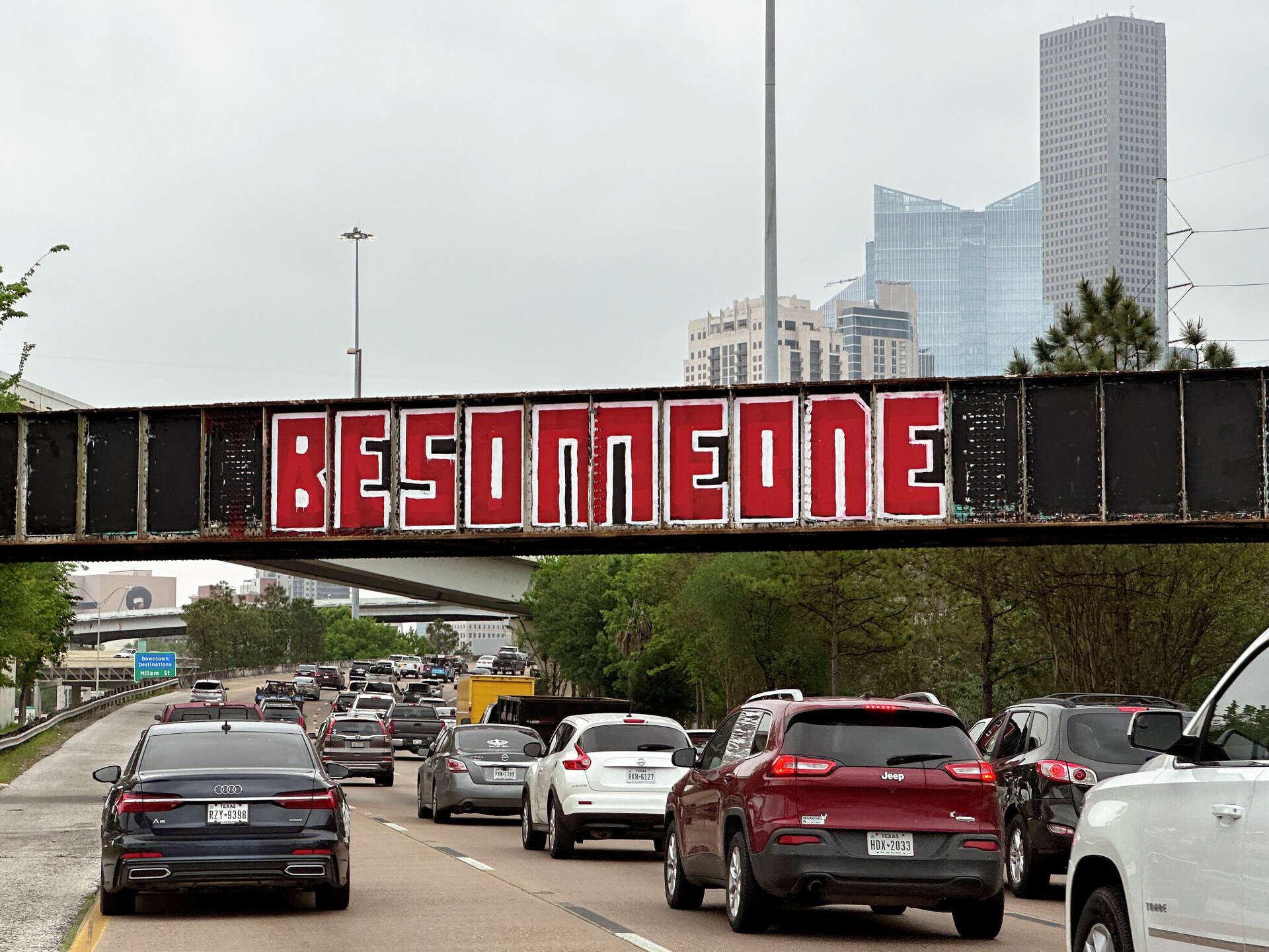Houston Be Someone Mural Replaced With Cryptocurrency Mog Coin Art 