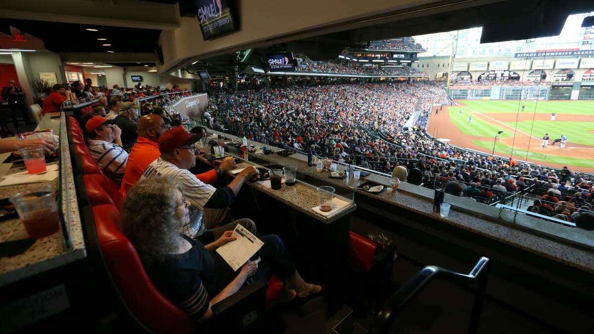 Luxury seats at Astros game have private bar, field access, chef