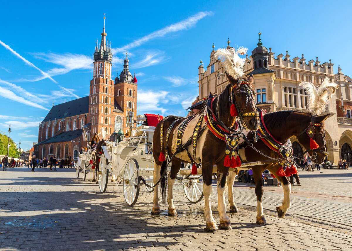 #18. Poland - Cost index: 48.9% cheaper than the U.S. - Exchange rate: 4.40 Polish zloty to $1 - Region: Europe European Best Destinations named Poland's capital Europe's best destination in 2023. Warsaw beat out 400 other European cities for the title. Warsaw's Old Town offers several popular attractions, like the Royal Castle and the Museum of Warsaw. Kraków, the former capital of Poland, is another popular Polish destination. Its historic center boasts the largest market square in Europe. Kraków is also known for its art museums and galleries, including the Princes Czartoryski Museum, where visitors can view Leonardo da Vinci's famed "Lady With An Ermine" painting for a $9 admission fee.