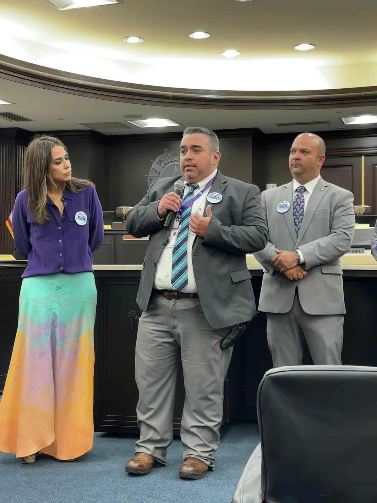 Laredo mayor Dr. Victor Treviño and the City of Laredo proclaimed 2023 in honor of the "You Are Not Alone'" campaign.