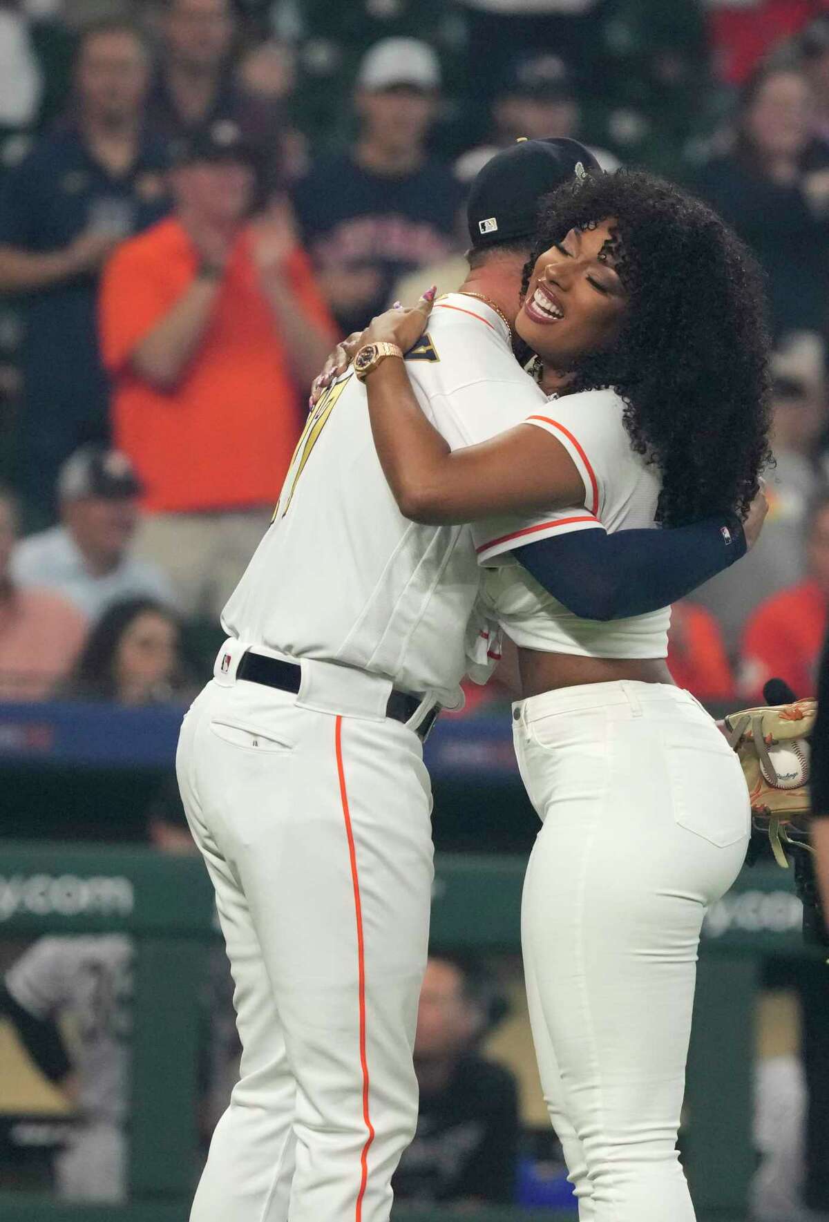 Watch Megan Thee Stallion's first pitch at Astros opening day game