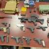 Hartford police and law enforcement from state and federal agencies seized 16 guns -- some illegal ghost guns and others rigged be fully automatic -- plus more than two pounds of cocaine and 6,000 bags of fentanyl during raids this week. 
