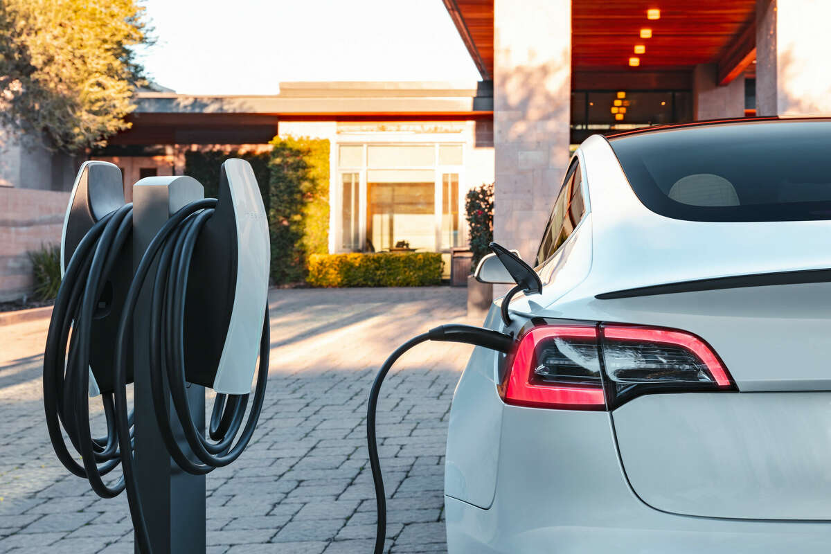 Tesla installing San Antonio EV charger on Broadway