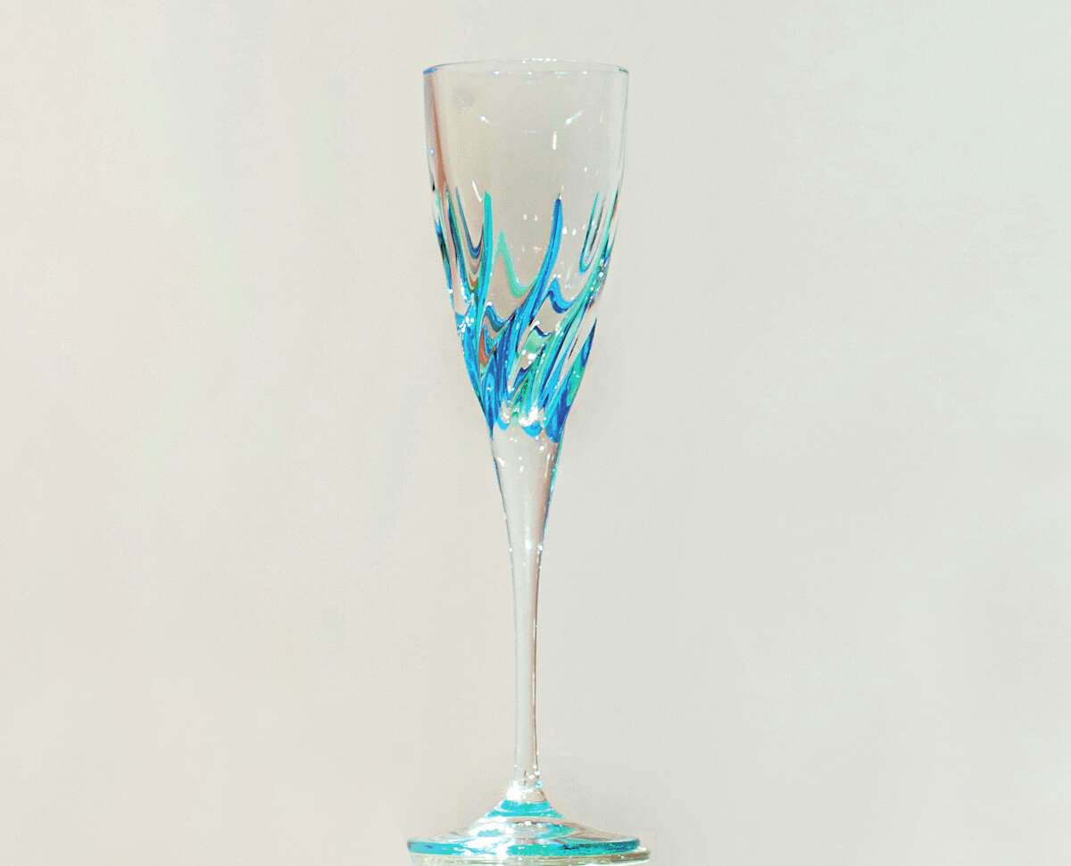 Kathy Barnard Studio — Aspen Leaves Martini Glasses