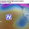 今年冬天在西海岸基本没有出现的高压系统有望在4月的第一周重新形成。它的回归将摧毁夏威夷和加利福尼亚之间的大气湿气流，在本月下半月关闭风暴之门。