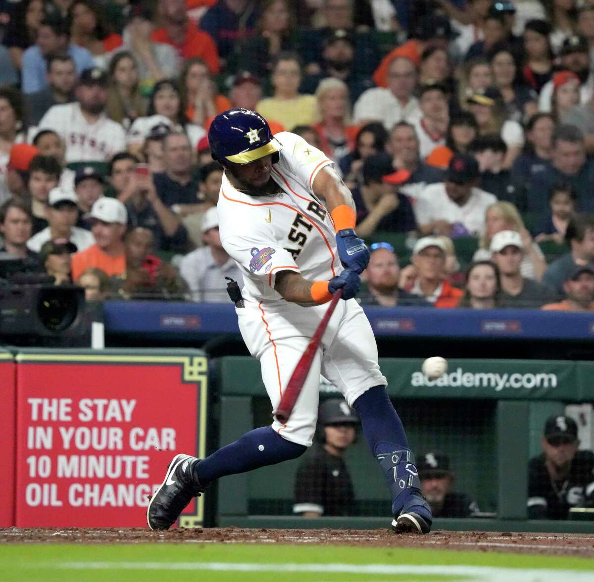 Houston's Corey Julks singles in first big league at bat for Astros