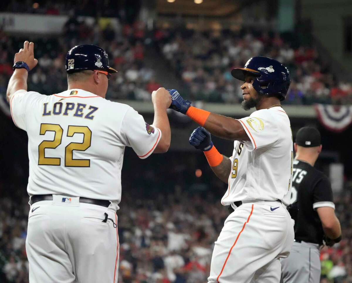 Houston's Corey Julks singles in first big league at bat for Astros