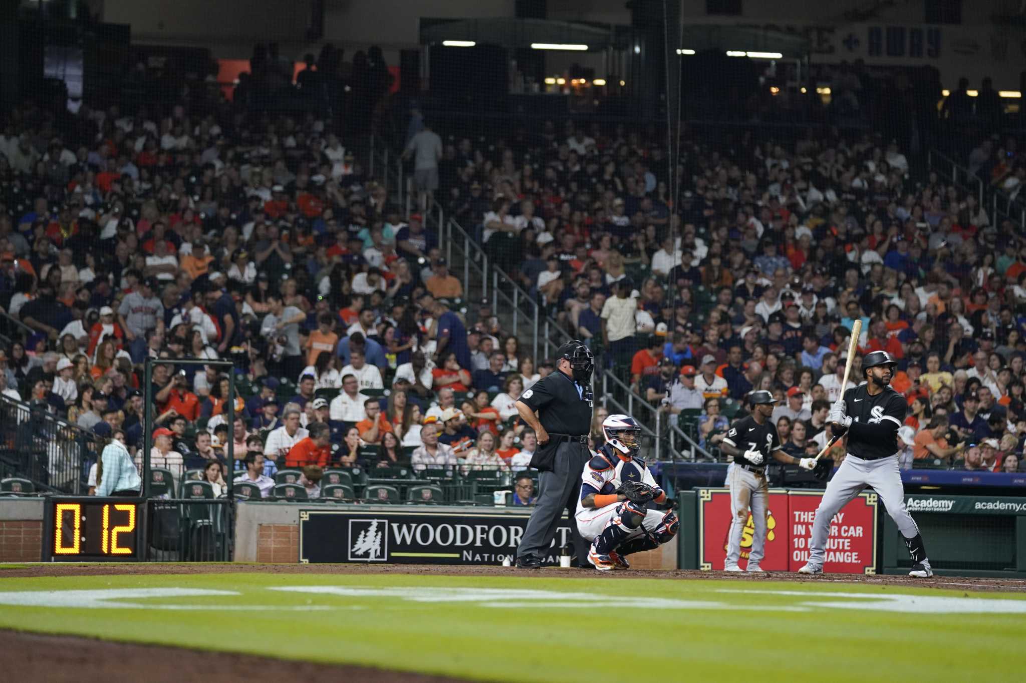 Day after pitch-clock violations, Astros would like to see time added