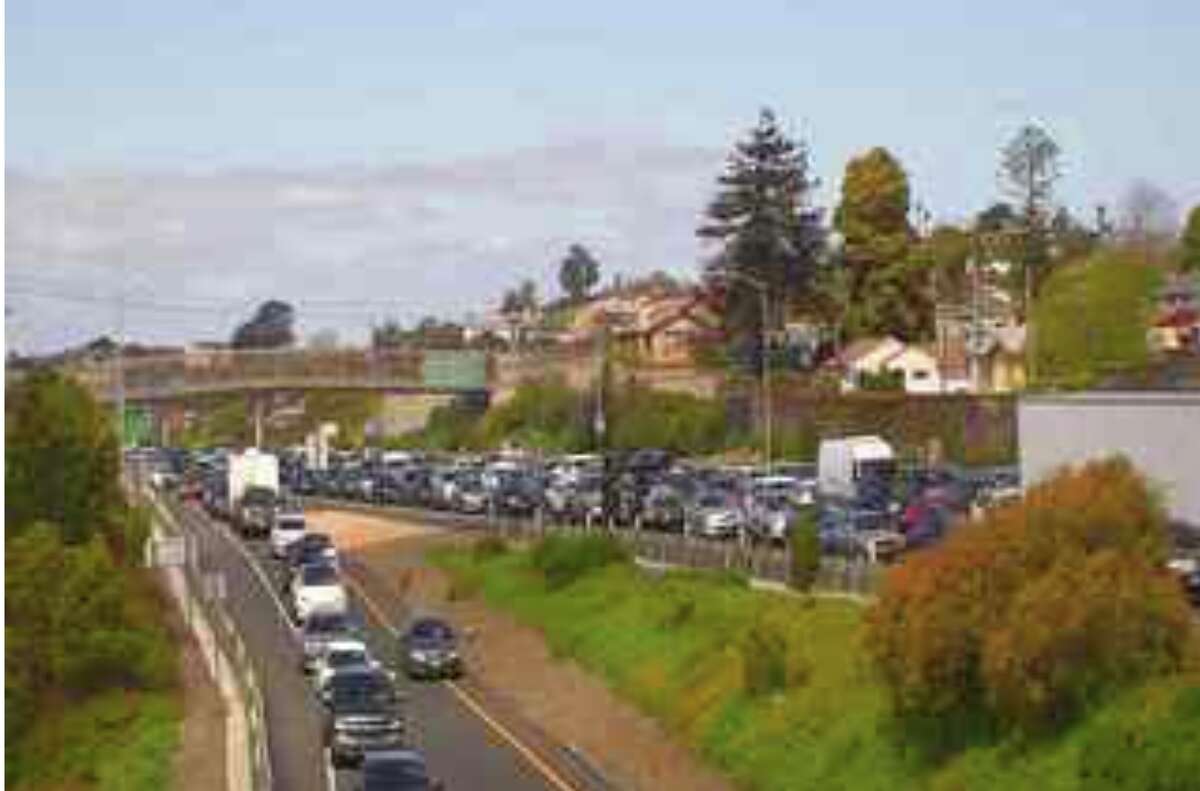 I-80 near Richmond was backed up due to police activity on April 2, 2023.