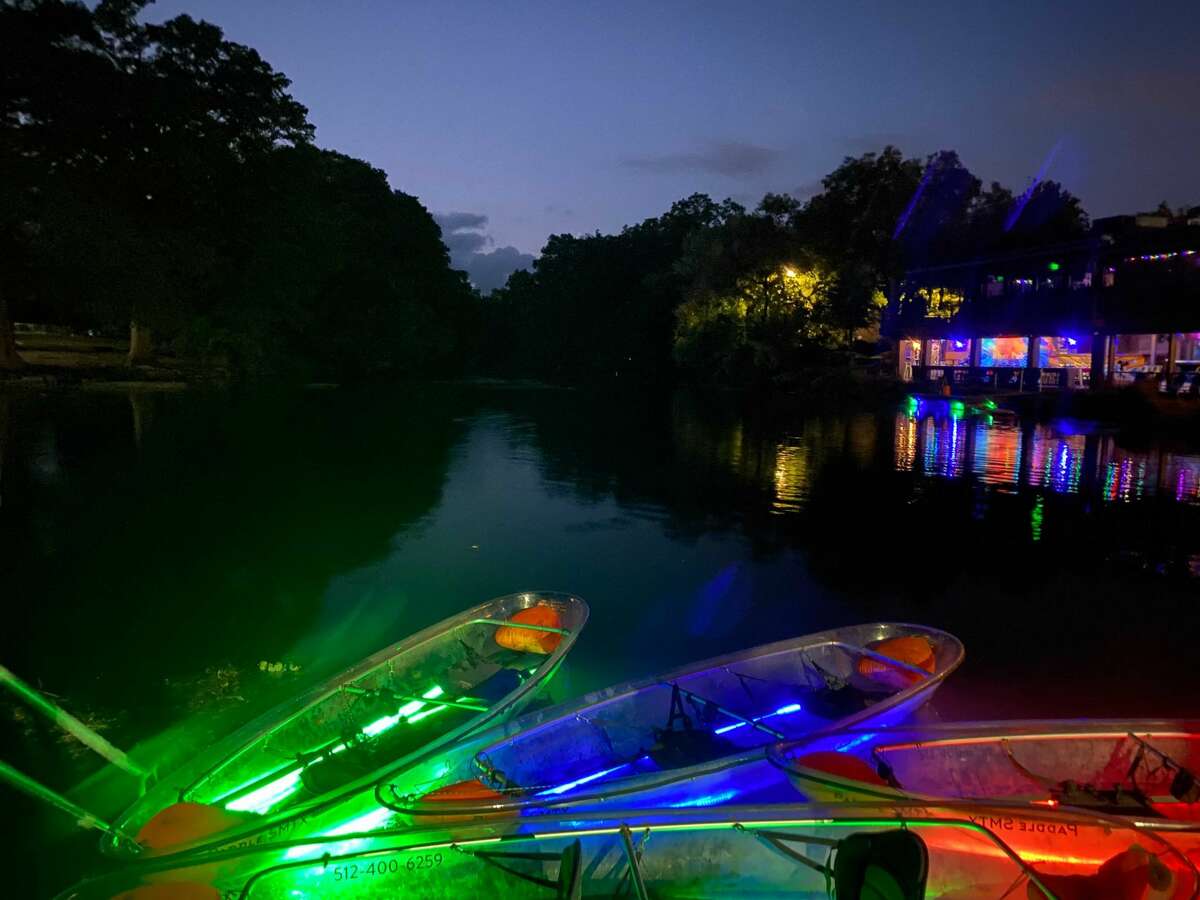 kayaking at night