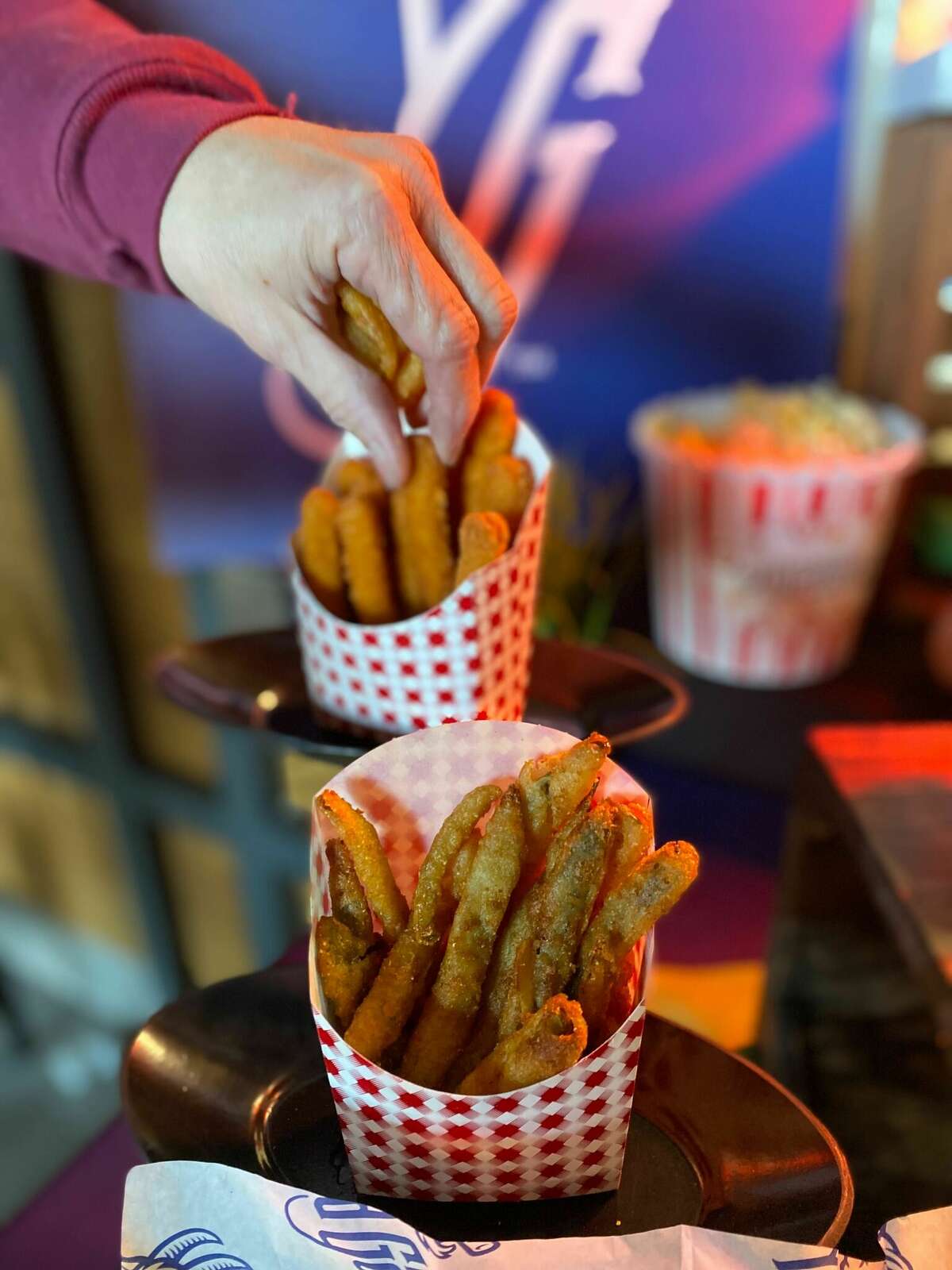 Spicy Fries, Fries and Chicken Fries are among the new snacks at Dunkin' Park this season.