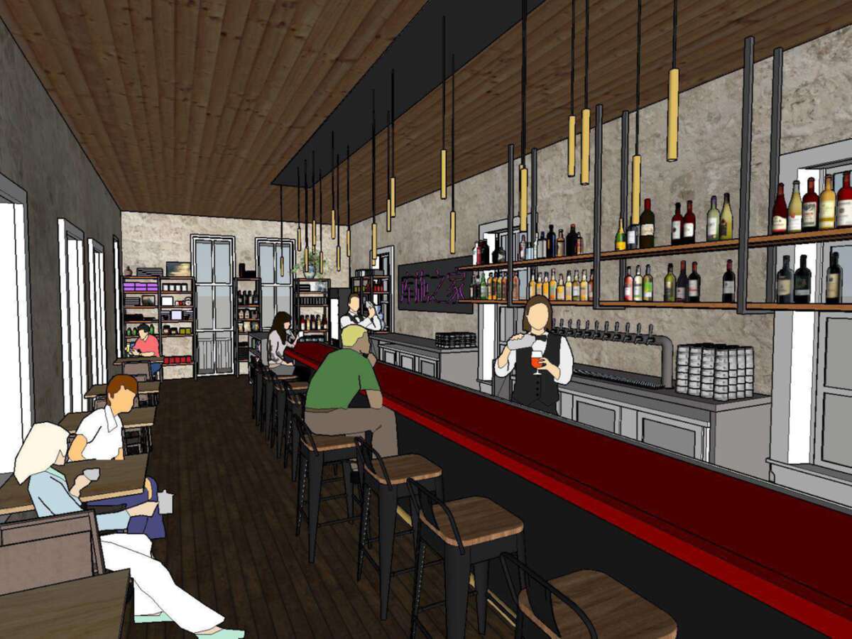Here is another view of the bar.