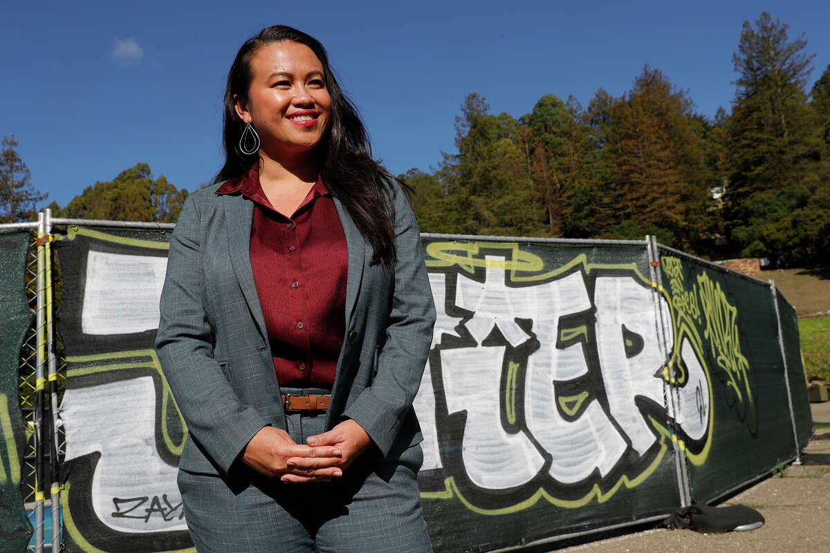 Oakland City Council President Pro Tempore Sheng Thao is photographed at Woodminster Cascade at Joaquin Miller Park in Oakland, Calif., on Wednesday, Oct. 27, 2021. Thao was elected mayor in November 2022.