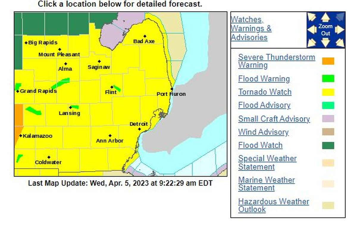 Michigan tornado watch issued, hazardous winds and hail likely