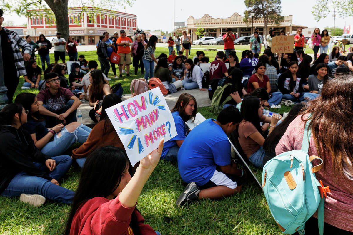 Uvalde students leave school in walkout over gun safety