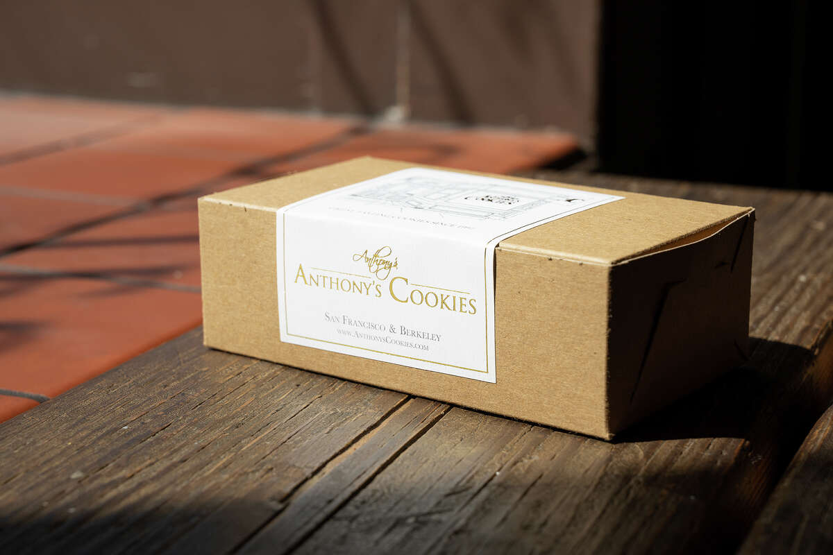 A box of Anthony's Cookies is pictured in San Francisco on March 4.  Anthony Lucas sold his homemade cookies as a sophomore at San Francisco State University, but didn't open his shop until 2009. 