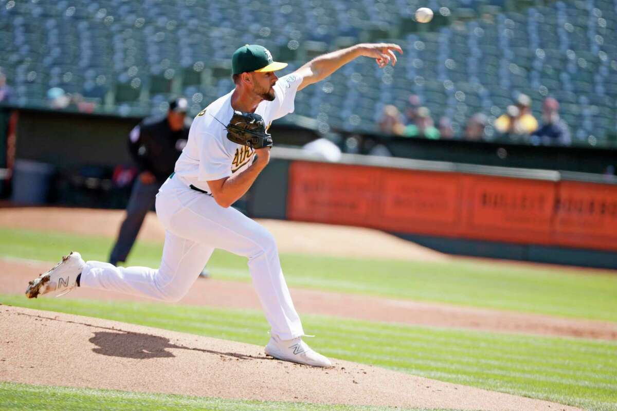 Kyle Muller reacts to Athletics' Opening Day start