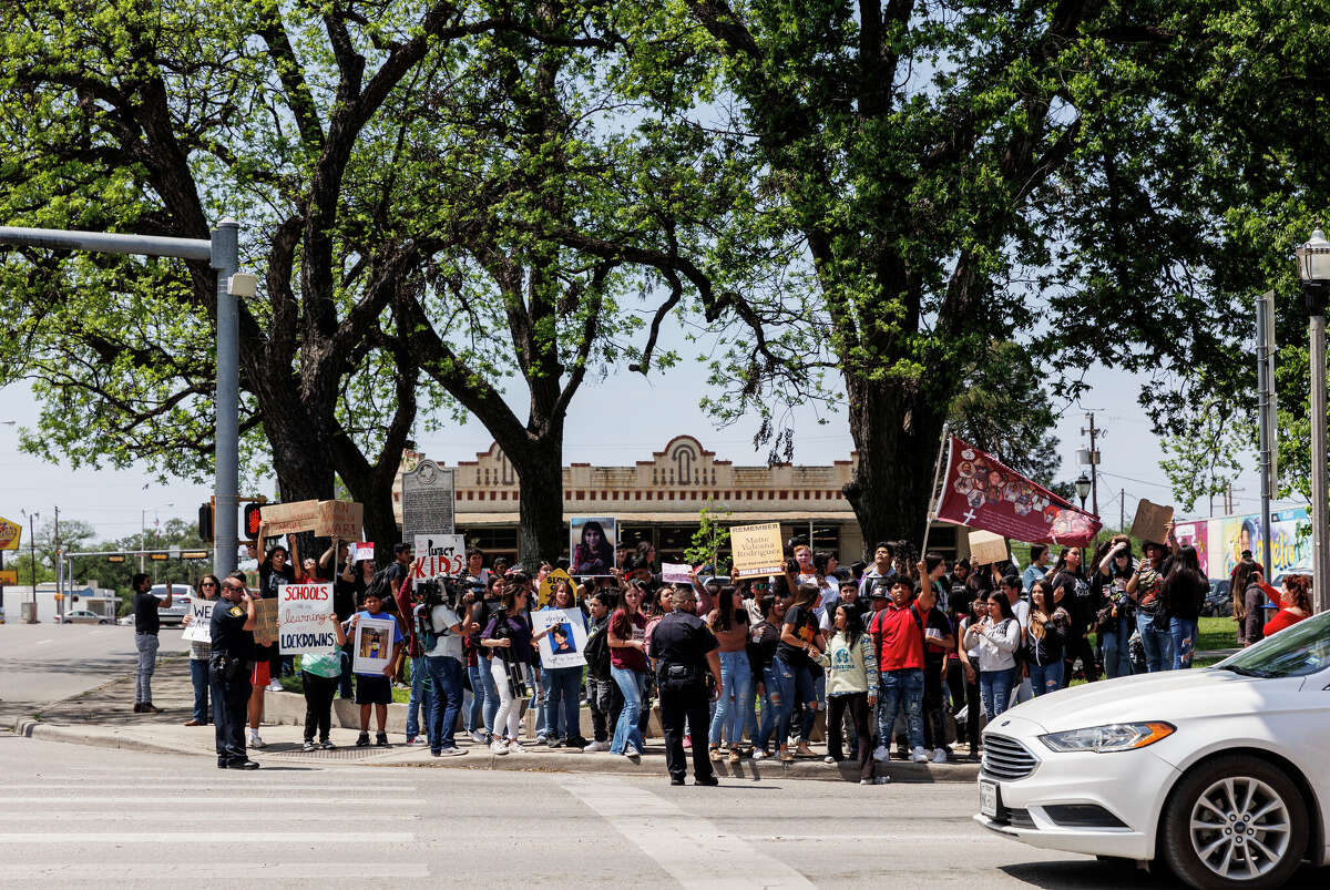 Uvalde students leave school in walkout over gun safety
